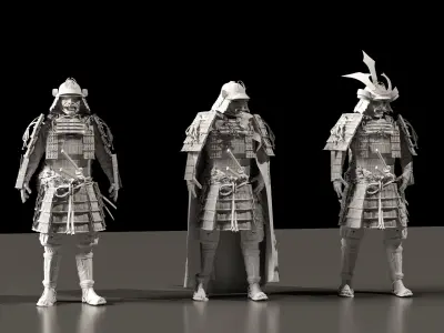 Samurai Soldier 3D CONCEPT ART model  3D model