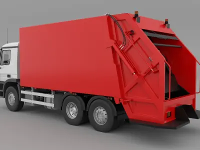 Mercedes-Benz Actros 2532 Garbage truck 3D model