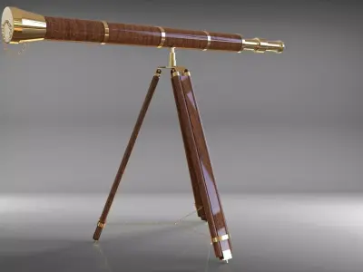 telescope antique 3D model