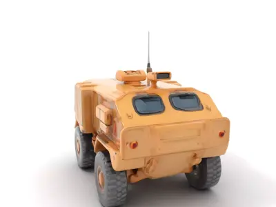 Armored Vehicle Model Pack with Desert Camouflage Low-poly 3D model
