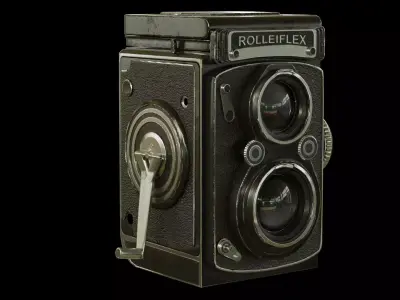 VINTAGE CAMERA Low-poly 3D model