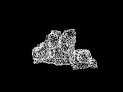 Low Poly Stylized Copper Ore Deposit Low-poly 3D model