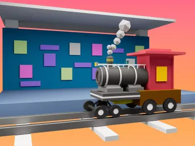 Low poly Trian Low-poly 3D model
