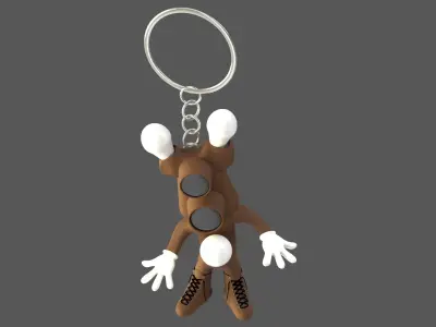  Cartoon Bulb Holder v1 Keychain 