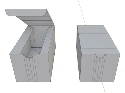 Cardboard Display Box Packaging Mockup Free 3D model