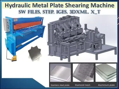 Industrial Metal Sheet Cutting Machine 3D CAD Model  3D model