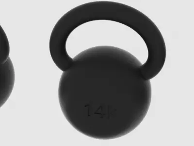 Kettlebells plastic earring hooks Free 3D model