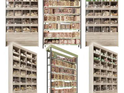 Nuts shelves 3D model