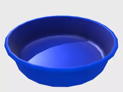 Plastic Tub Low Poly Low-poly 3D model