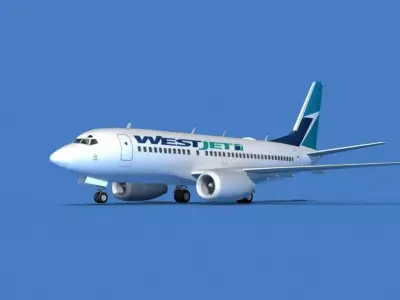 Boeing 737 MAX 7 West Jet 3D model