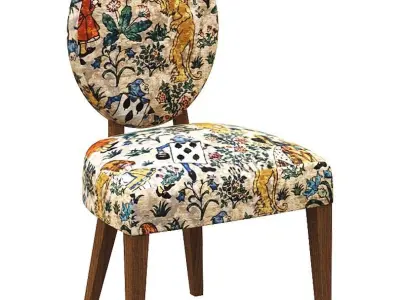 Dining Chair Low-poly 3D model