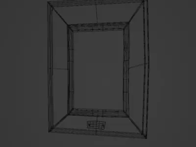 Antique Wooden Wall Mirror Frame - Low Poly PBR Low-poly 3D model