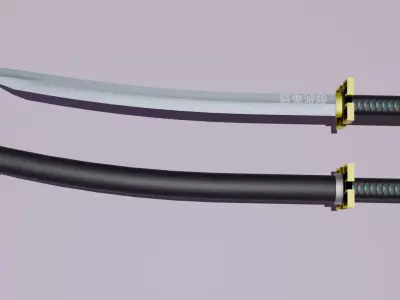 Katana de Tokito 3D model