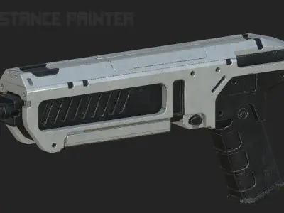 Game Ready Sci-fi GUN  Low-poly 3D model