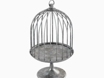 Metal Birdcage 01 Low-poly 3D model