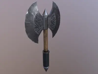 Short Battle Ax Free 3D model