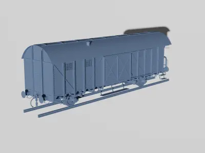 Boxcar Wagon 3D model