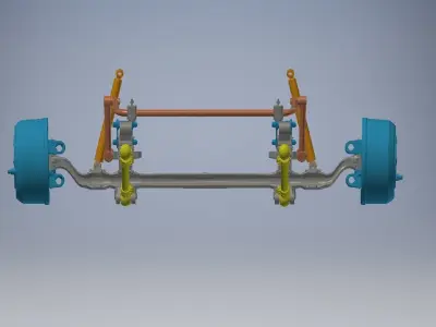 truck suspension system 3D model