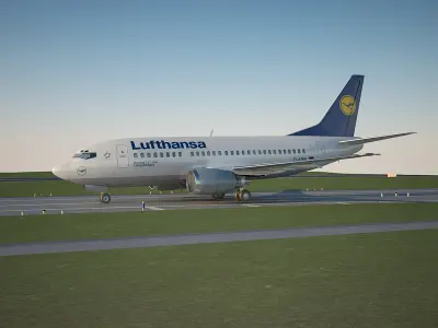 boeing 737 500 lufthansa 3D model