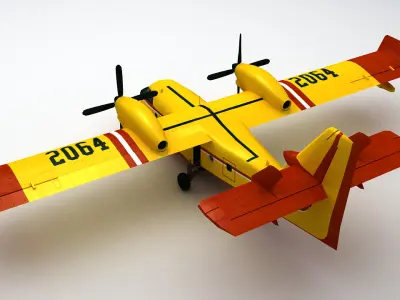Canadair CL-415 Low-poly 3D model