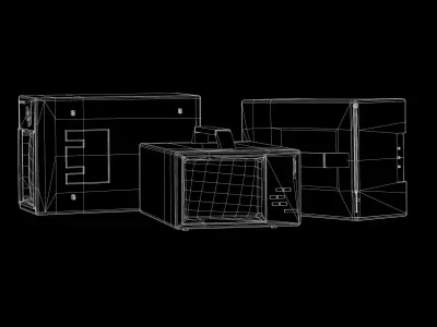 Old Retro TV Low-poly 3D model purchase