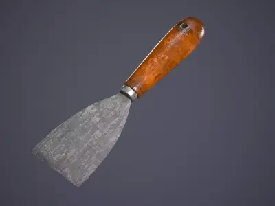 Paint Scraper Spatula Low-poly 3D model