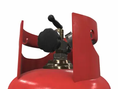 Gas cylinder tank L8 3D model