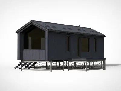 Modular private house 3D model buy