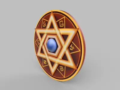 Stylized shield Low-poly 3D model purchase