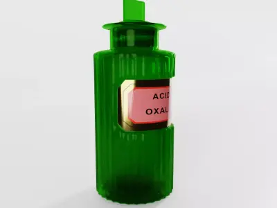 Antique Victorian Apothecary Bottle 01 3D model