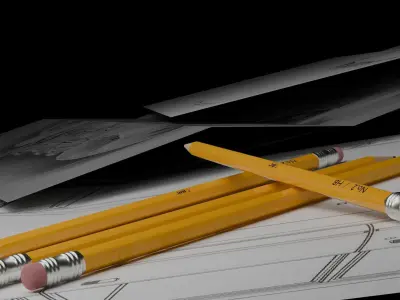 Pencil 3D Free 3D model
