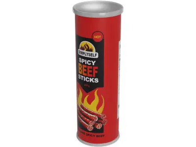 Dried meats Spicy Beef Sticks Low-poly 3D model
