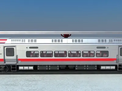 Metro North Kawasaki M8 Passenger Train NYC 3D model