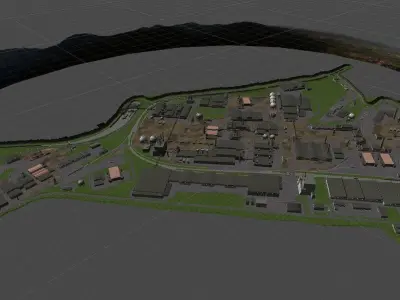 Big industrial scene - full version 3D model