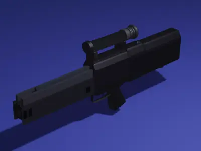 low poly Heckler and Koch G11 Low-poly 3D model