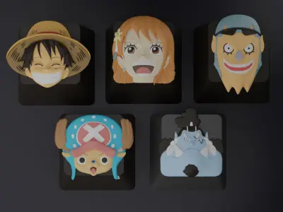 ONE PIECE PART 1 KEYBOARD BUTTONS 3D print model