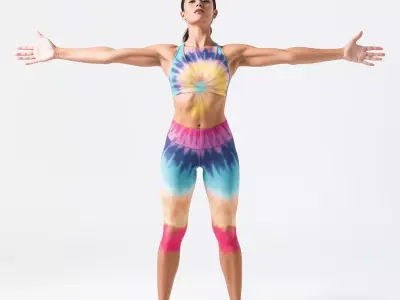 TieDye Fitness Attire model pack Low-poly 3D model
