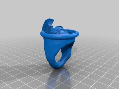 alexander The Great Ring Free 3D print model