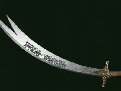 Zulfiqar sword Low-poly 3D model