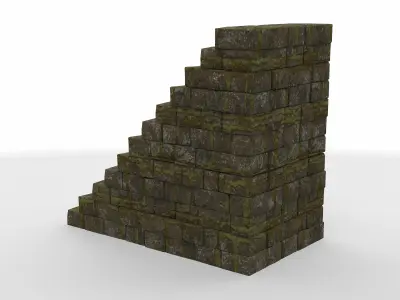 set architecture stairs 03 3D model