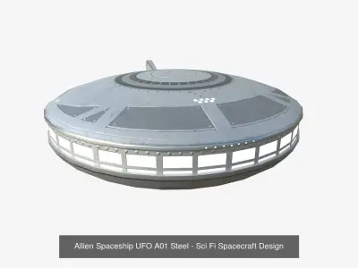 10 Alien Spaceship UFO A Collection - Sci Fi Spacecraft Design 3D Model Pack