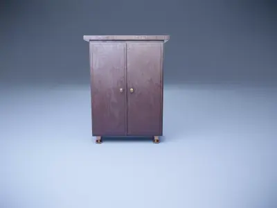 Vintage closet Low-poly 3D model