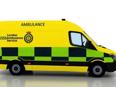 Mercedes Benz Sprinter L2H2 2015 England Ambulance UK 3D model