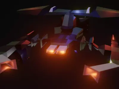 space ship Low-poly 3D model purchase