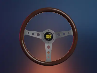 MOMO Wooden Indy Heritage Wheel 3D model