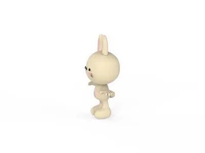 Character013 Rabbit Animal  Low-poly 3D model