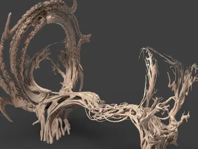 King Arthur Vine Tree huge archway  3D model