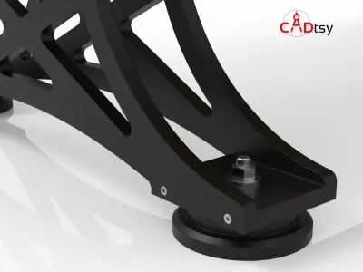 Table DXF CNC Vector Plans for Wooden Industrial Style Table Leg 3D model