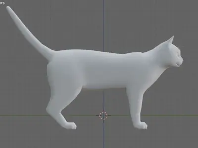 cat base mesh Free low-poly 3D model