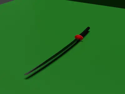 Blade of Legends 3D Modeled Katana Unsheathed 3D model